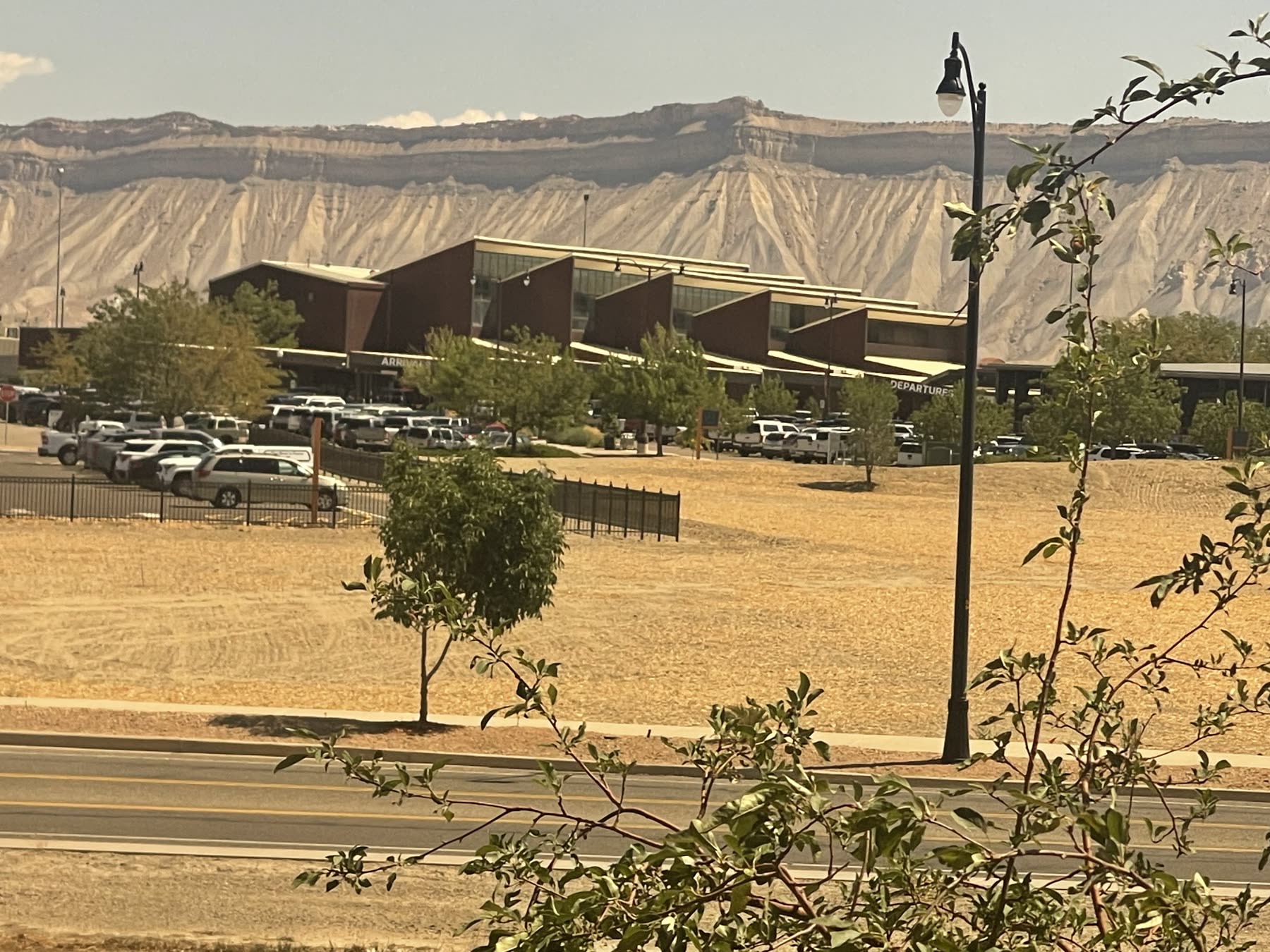 View from Suite 201 of the Bookcliffs above the airport